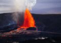 Kilauea lanzado fuentes lava los