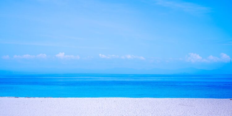 Una playa japón parece sacada
