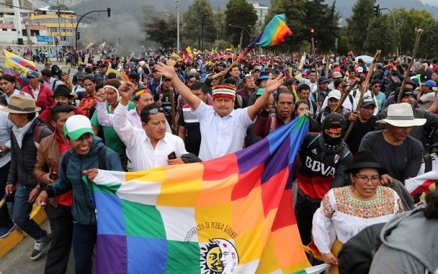 "La lucha no es solamente para los indígenas, sino para todos los ecuatorianos y ecuatorianas", remarcó Vargas. Foto: Reuters